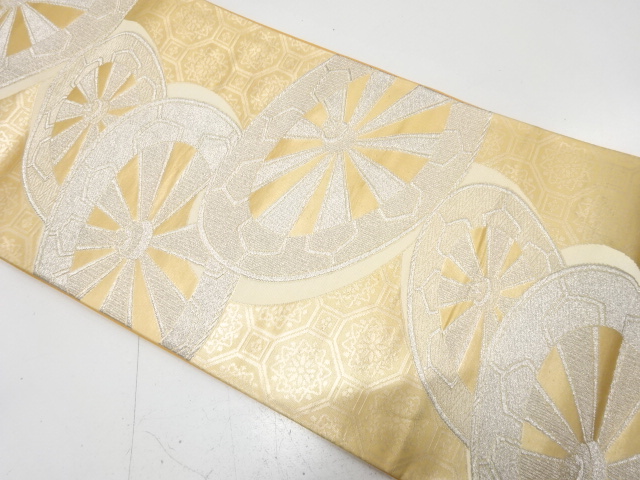 JAPANESE KIMONO / ANTIQUE FUKURO OBI / SILK / WOVEN GENJIGURUMA